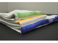 24" x 48" 10S Hotel Bath Towels, 7.5 lb, Green Stripe