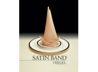 20" x 20" White Cottonblend Beauti-Damask® Satin Band Napkins