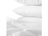 54" x 80" x 15" Riegel T-300 Plain Matt Weave Hotel Sheets, Full Fitted, White