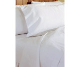 90" x 115" T-300 Martex Grand Patrician Solid White Queen Flat Sheets