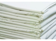 90" x 120" T-180 White Percale Queen XXL Flat Sheets