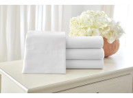 60" x 80" x 15" Five Star Queen Size White Fitted Sheet