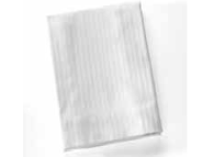 39" x 80" x 17" Twin White Satin Stripe Fitted Sheets