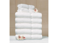 30" x 60" 20 lb. White Suite Touch® XXL Hotel Towel
