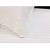 54" x 80" x 15" T-300 White Satin Stripe Hotel Sheets