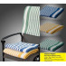 30" x 70" Cabana Tropical Stripe Pool Towels, Yellow/White (per dozen)