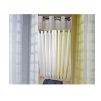 71" x 74" Ezy-Hang Dynasty Shower Curtain, White