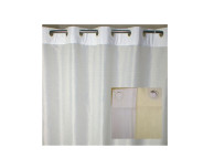 72" x 74" Ezy-Hang Moire Shower Curtain, White