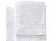 16" x 30" 5.5 lb. Garnier-Thiebaut Mistral Hotel Hand Towel, White