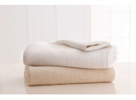 90" x 90" Westpoint Grand Patrician Cotton Blanket, White, Queen Size