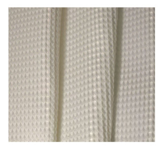 6' x 6' Luxor-Diamond Polyester Shower Curtain, White