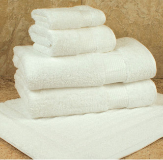 13" x 13" Lotus™ 1.75 lb. White Square Corner Wash Cloth