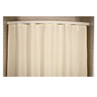 6' x 6' 200 Executive Nylon Shower Curtain, White
