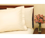 39" x 75" x 12" T-180 Bone Percale Twin XD Fitted Sheets