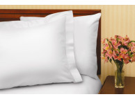 90" x 110" T-180 White Queen Flat Percale Sheets