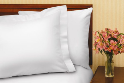 90" x 120" T-180 White Queen Flat XXL Percale Sheets