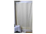 6' x 6' Super Stripe Shower Curtain, White