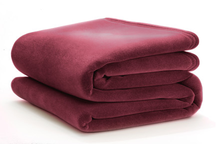 80" x 90" Full Size Vellux Blanket Cranberry