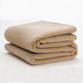 66" x 90" Twin Size Vellux Blanket Tan