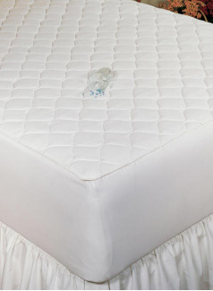 36" x 80" x 16" 3-Ply Quilted Waterproof Mattress Pads, Fitted, Hospital Long Twin Size