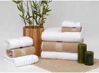 13" x 13" 1.5 lb. Green Threads® Pearl Hotel Wash Cloths, White