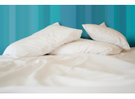 81" x 104" T-200 White 60/40 Full Size Percale Sheets
