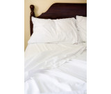 78" x 80" x 15" T-180 White King XXD Percale Fitted Sheets