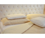 78" x 80" x 15" T-200 Bone 60/40 Percale Fitted Sheets