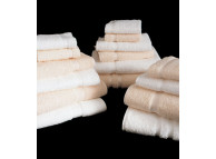 24x54" 12.5 lb. Westpoint Double Cam Border Bath Towel, White