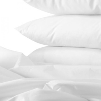 42" x 36" Riegel T-300 Plain Matt Weave Hotel Pillow Cases, Standard Size, White
